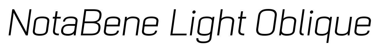 NotaBene Light Oblique